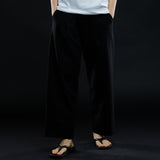 ワンタックワイドフィットパンツ/ONE TUCK WIDE FIT PANTS-BLACK
