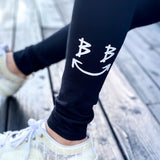 スマイルロゴレギンス / BBD BB Smile Logo Leggings (Black/White) (6564138549366)