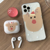 Rudolf - Snow Christmas Phone Case Bead Tok Set_glitter