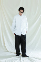 UTILITY CURVED POCKET OXFORD SHIRT WHITE (6554667810934)