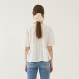 BASIC SHIRRING HAIR BAND (IVORY) (6579680542838)