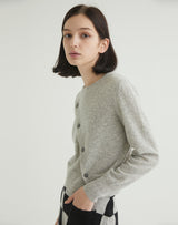 ASYMMETRY PLACKET KNIT CROP TOP GRAY MELANGE (6608598007926)
