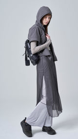フードシャツ/Hooded shirt_charcoal