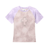 0 7 タイダイクロスTシャツ / 0 7 tie-dye cross t-shirt - PINK
