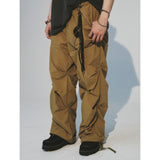 クリースナイロンバンディングパンツ / CREASE NYLON BANDING PANTS_OLIVE GREEN