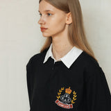 GHCラグビーシャツ/GHC RUGBY SHIRT_BLACK
