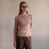Pink Boatneck Top