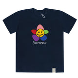 [UNISEX] Rainbow Flower White Clip Short Sleeve Tee_7color (6567254818934)