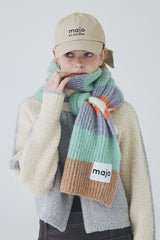 カラーストライプマフラー / Color Stripe Muffler [Mint]