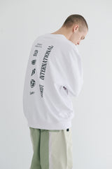 マルチロゴクルーネック / BSR2223FWPO073 MULTI LOGO CREWNECK WHITE