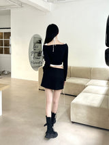 ハートロースリットミニスカート / 942. Heart low slit mini sk (2color)