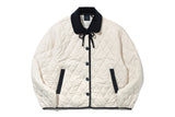 リボンタイキルティングジャケット/RIBBON TIE QUILTING JACKET_OATMEAL