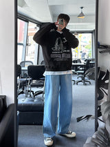 never headset printing loosefit hoody
