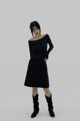 ラフカットリブTシャツ/Rough cut ribbed T-shirt (3color)