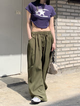 星スタープリントクロップ半袖Tシャツ / Fohil Star Printed Cropped Short-Sleeved T-Shirt