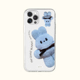ジャイアントバニーダンダンジェリーハードアイフォンケース/Giant Bunny Dung dung Jelly Hard phone case blue