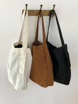Dots corduroy big shoulder bag