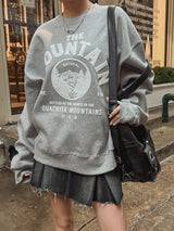 (UNISEX)ヘビーマウンテンラウンドスエットシャツ