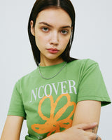 ペインティングフラワークロップTシャツ/PAINTING FLOWER CROP TSHIRT-KHAKI