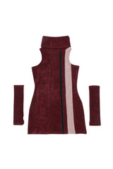 HOLIDAY TURTLENECK DRESS #WINE PINK