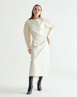 CN STRING MAXI ONEPIECE - GLOSSY CREAM BEIGE (6635994087542)