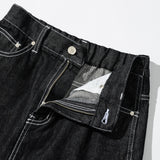 スティッチポイントデニムロングスカート / STITCH POINT DENIM LONG SKIRT - BLACK