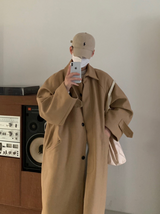 Nus. Wool Black Coat (베이지)