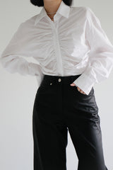 リンクルシアリングシャツ/Wrinkle Shirring Shirt (2color)