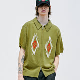 チマヨパターンニットカーディガン / CHIMAYO PATTERN KNIT CARDIGAN BASIL