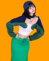 スニーカークロップスウェット＋スリーブレスセット / sneakert crop mtm + sleeveless set (2color)