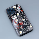 Collage Sketch Bumper Case (BLACK) (6660045504630)