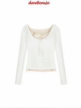 Chiffon Cake Layered Long Sleeve Tee