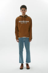 ハーフディフェレントフーディー / Half Different Hoodie, Light brown/Dark brown
