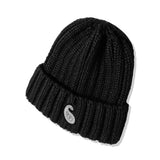 YPペイズリーパッチニットビーニー / YP PAISLEY PATCH KNIT BEANIE DEEP BLACK