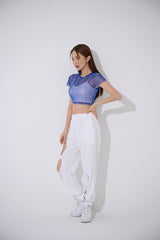 4ラインメッシュクロップトップ/TOP(9360) 4 Line Mesh Crop Tee