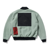 BLEND OVERSIZED FLEECE MA-1 JACKET OLIVE / BLACK (4627775520886)