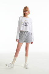 チェリーショットテルーパンツ／CHERRY SHORT TERRY PANTS [MELANGE GRAY]