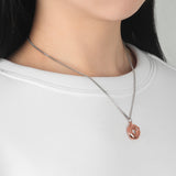 ドーナツネックレスシルバー925(18kローズゴールドプレイティドゥ ) / DONUT NEC SILVER925(18K ROSEGOLD PLATED) (6637084147830)