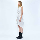 サテンレオパードドレス/DOZI - Satin Leopard Dress _ Off-White