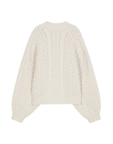 FISHERMAN CARDIGAN IVORY (6613772959862)