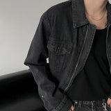 RU8314 Unbalanced Jean Jacket (2 colors)