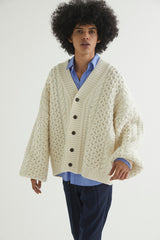 FISHERMAN CARDIGAN IVORY (6613772959862)