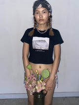 Domino crop t-shirt - Black