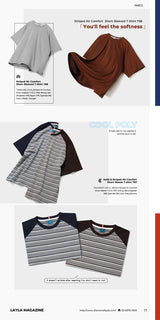 ソリッド＆ストライプエアコンフォートショートスリーブTシャツT67/Solid & Striped Air Comfort Short Sleeve T-shirt T67 Brown