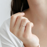 [925 SILVER] Point Chain Ring