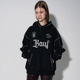 Bロゴフットボールジャージフーディー / B logo football jersey hoodie [black]