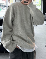 ルーズフィットパターンニット