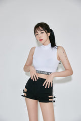 バルジングハイネッククロップトップ / TOP(9048) Bulging High Neck Crop Top