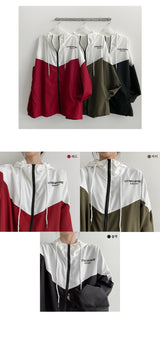 ティーモカラーリングフードウィンドブレーカージャンパー / Teemo Coloring Hooded Windbreaker Jumper