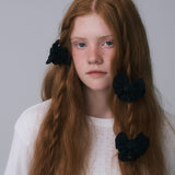 RIBBON SCRUNCHIE, BLACK